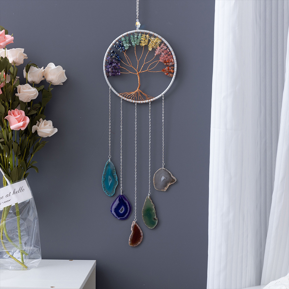 Natural Agate Crystal Crushed Stone Dream Catcher - Image 27