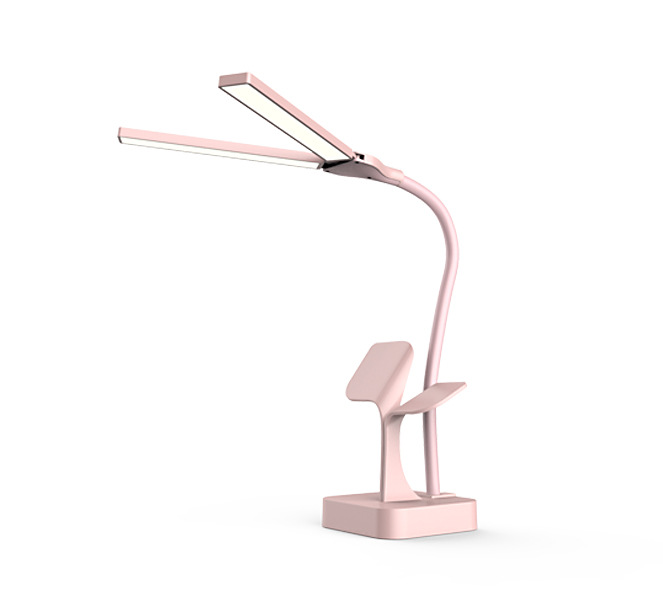 LED Foldable Creative USB Reading Eye Protection Learning Dual Lamp Holder Table Lamp - Image 2