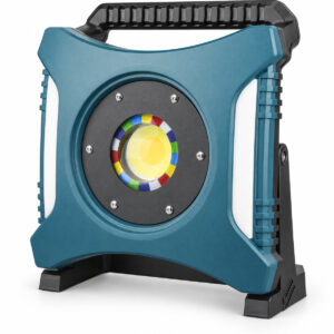 Rechargeable Type C COB Batteryversion 18650 W8142 1 Red Blue Warning LED Flood Light 6500mAh