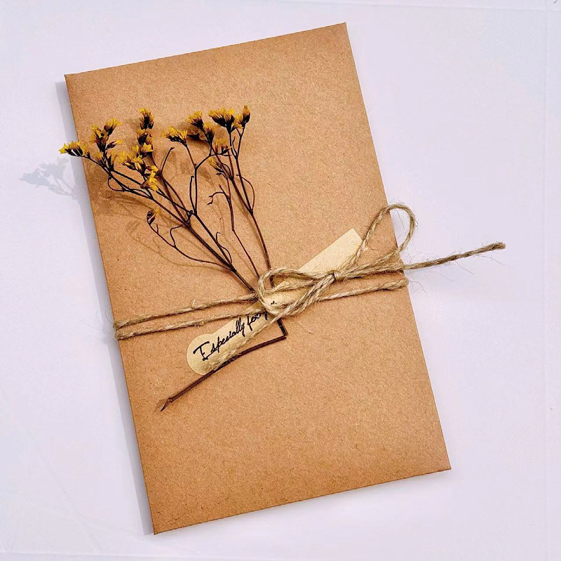 Starry Sky Dried Flower Handwritten Thank You Greeting Card - Image 16