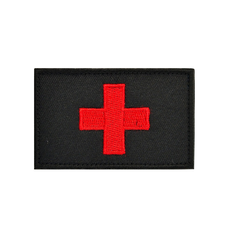 Red Cross Badge Medical First Aid Patch IR Reflective Embroidered Cloth Stickers - Image 2