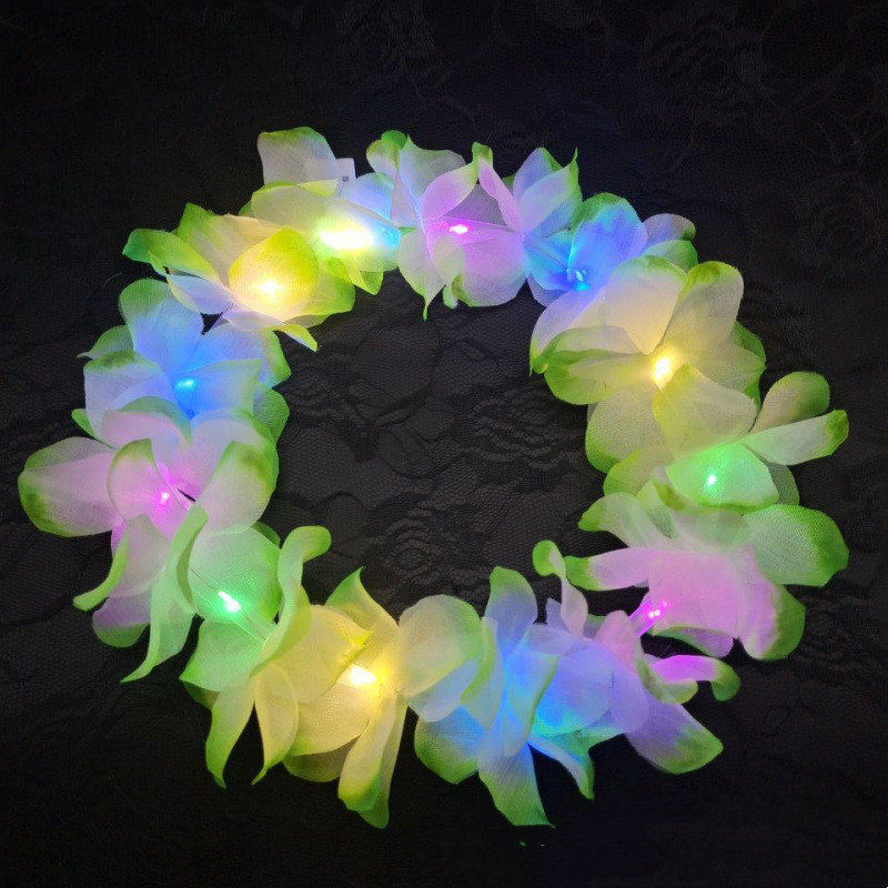 Handmade Polyester Luminous Hawaiian-style Colorful Garland - Image 8