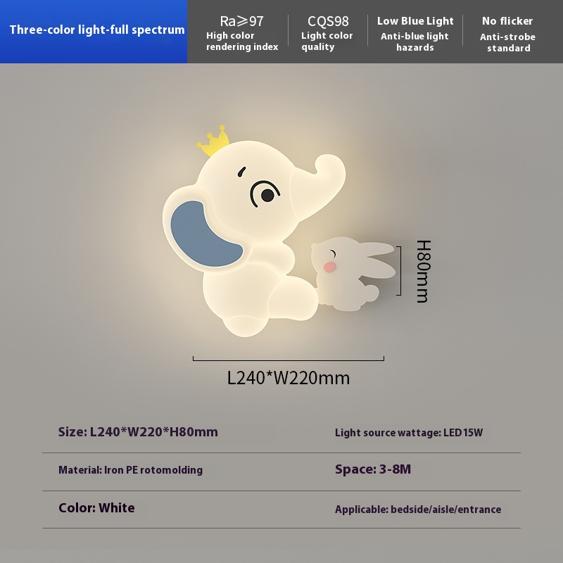 Children's Cream Style Creative Cartoon Elephant Light - Image 2