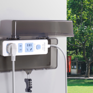 Lockable Power Strip Waterproof Box, Outdoor Rainproof Anti-Theft Storage Case For EV, Battery & Car Charging Piles