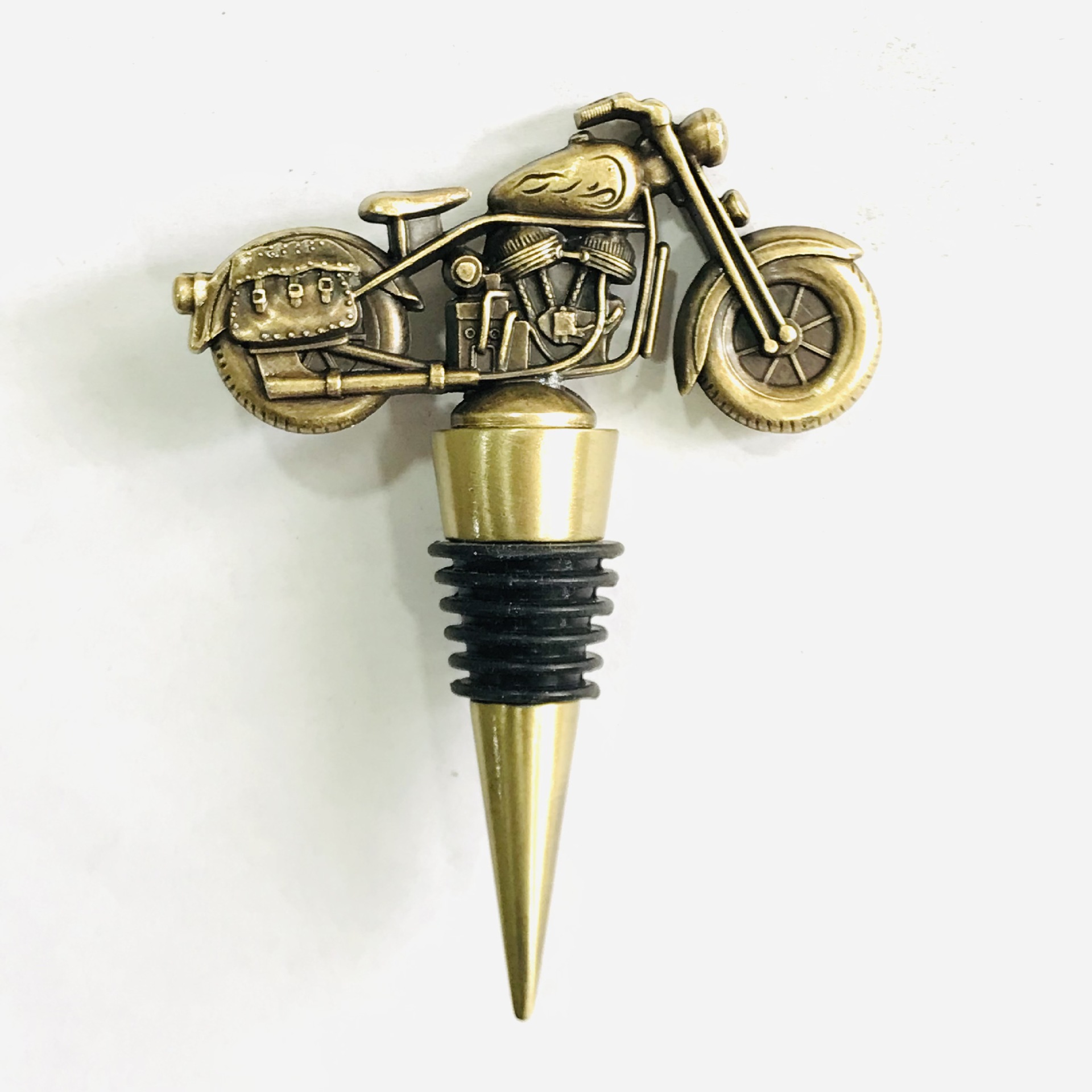 Zinc Alloy Plating Retro Bronze Riding Motorcycle Wine Stopper