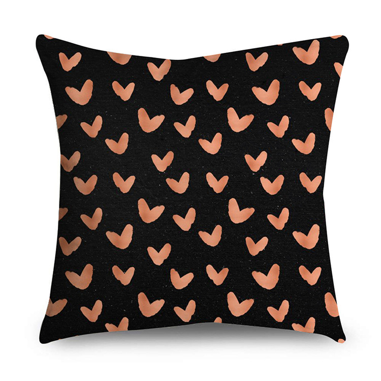 Rose Gold Polyester Pillow Cover Black Gold Element Cushion Throw Pillowcase - Image 11
