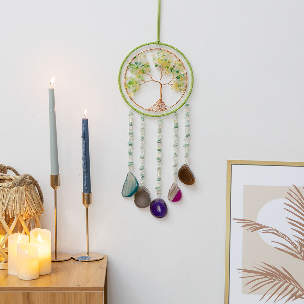 Natural Agate Crystal Crushed Stone Dream Catcher - Image 29