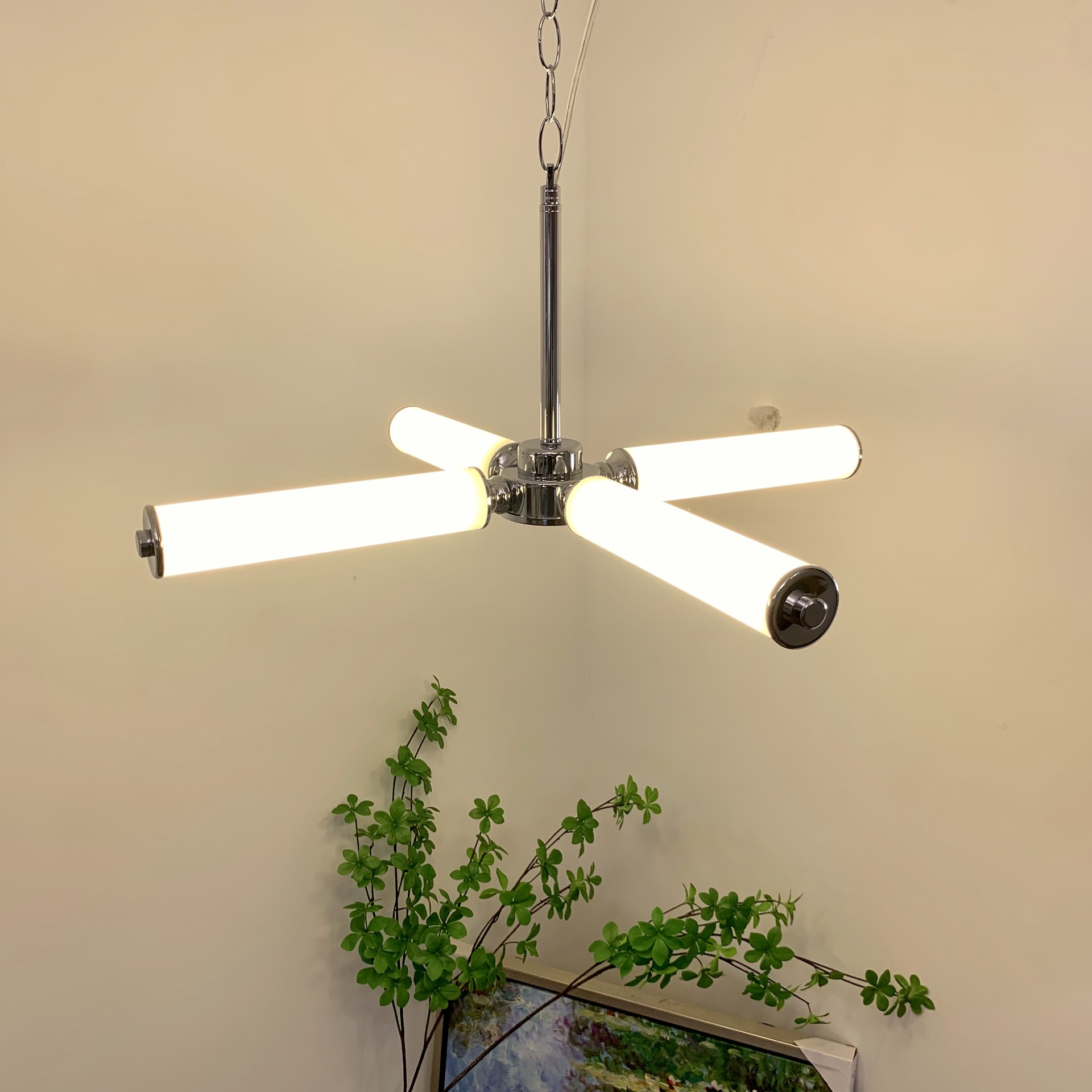 Acrylic Tree Branch Bar Lamp Wrought Iron Bedroom Creative Chandelier - Image 3