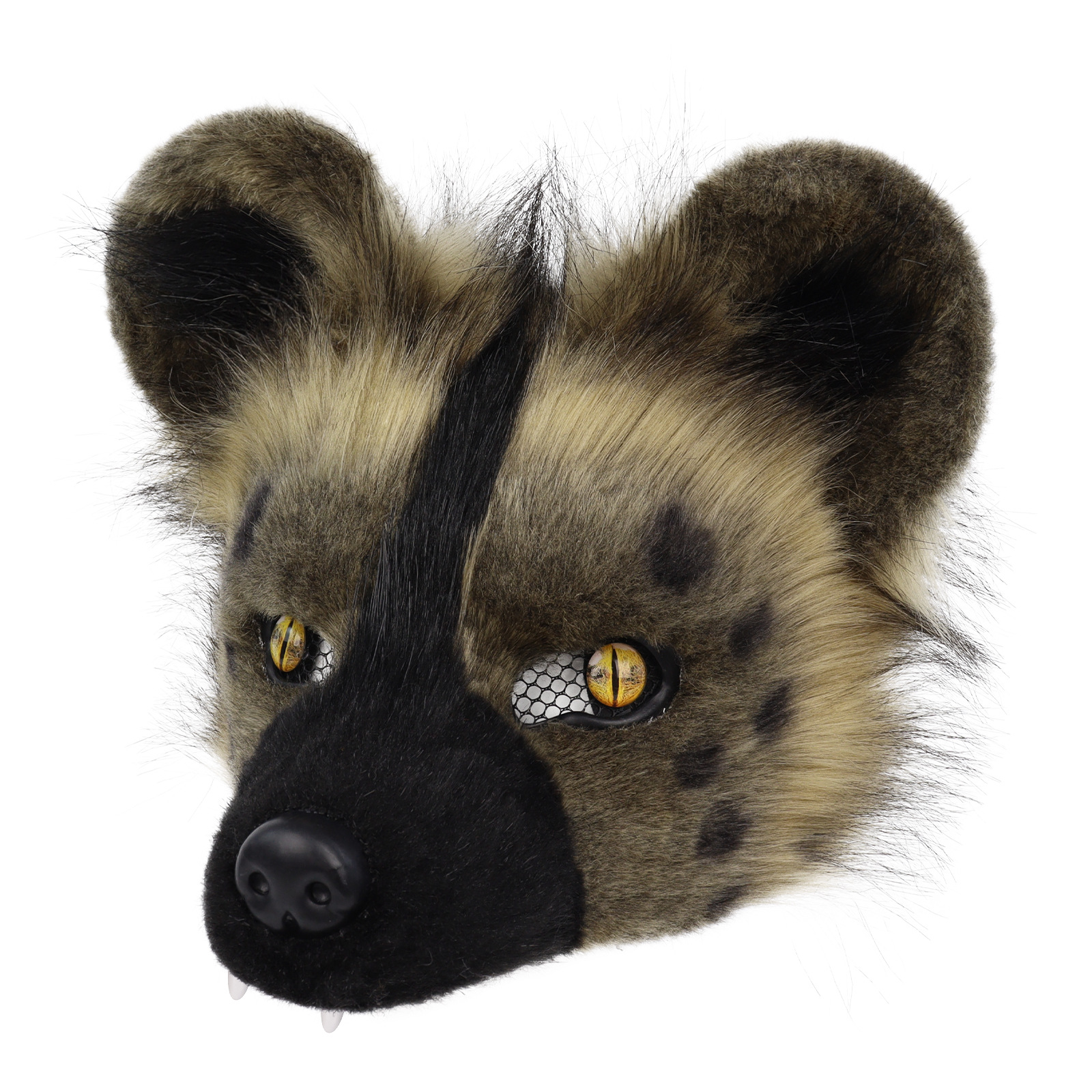 Stuffed Plush Spotted Hyena Mask Halloween Costume - Image 3
