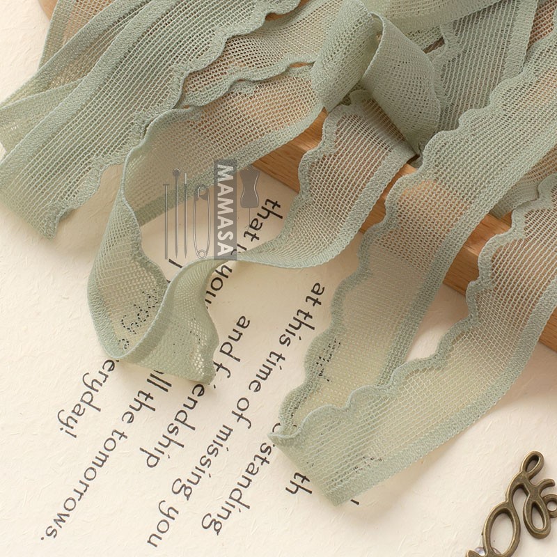 1.5cm wide soft light colored elastic lace lace