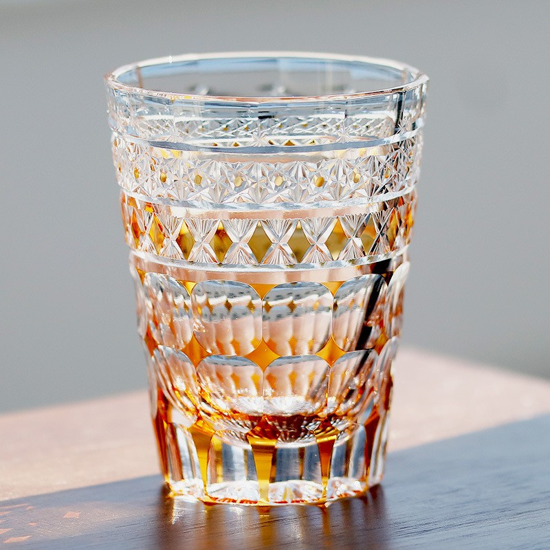 Japanese-style Hand-Carved Crystal Glass For Juice And Whiskey