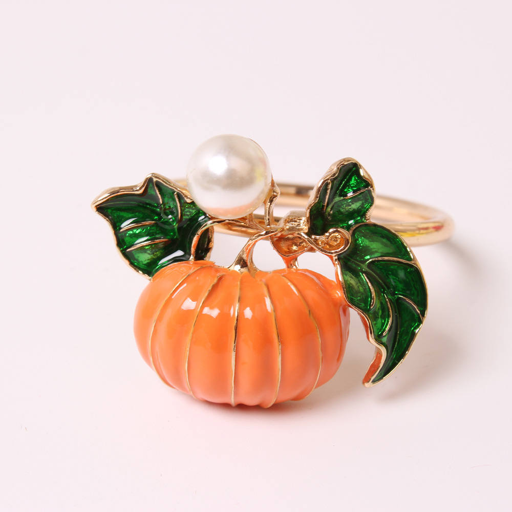 Pumpkin Napkin Ring Model Room Table Napkin Buckle