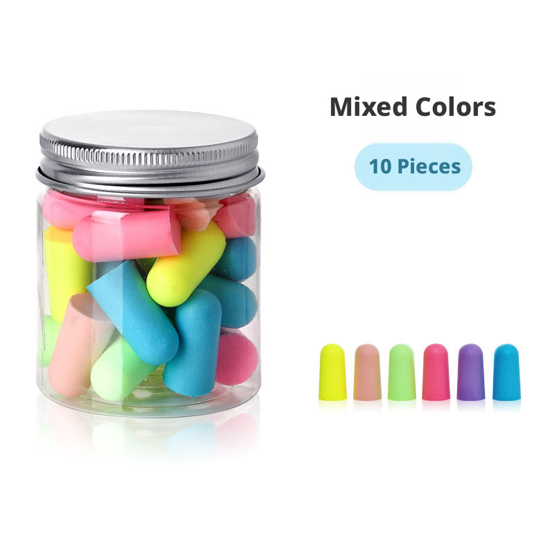 Canned Earplugs-Mixed Color-1 can-10 pcs