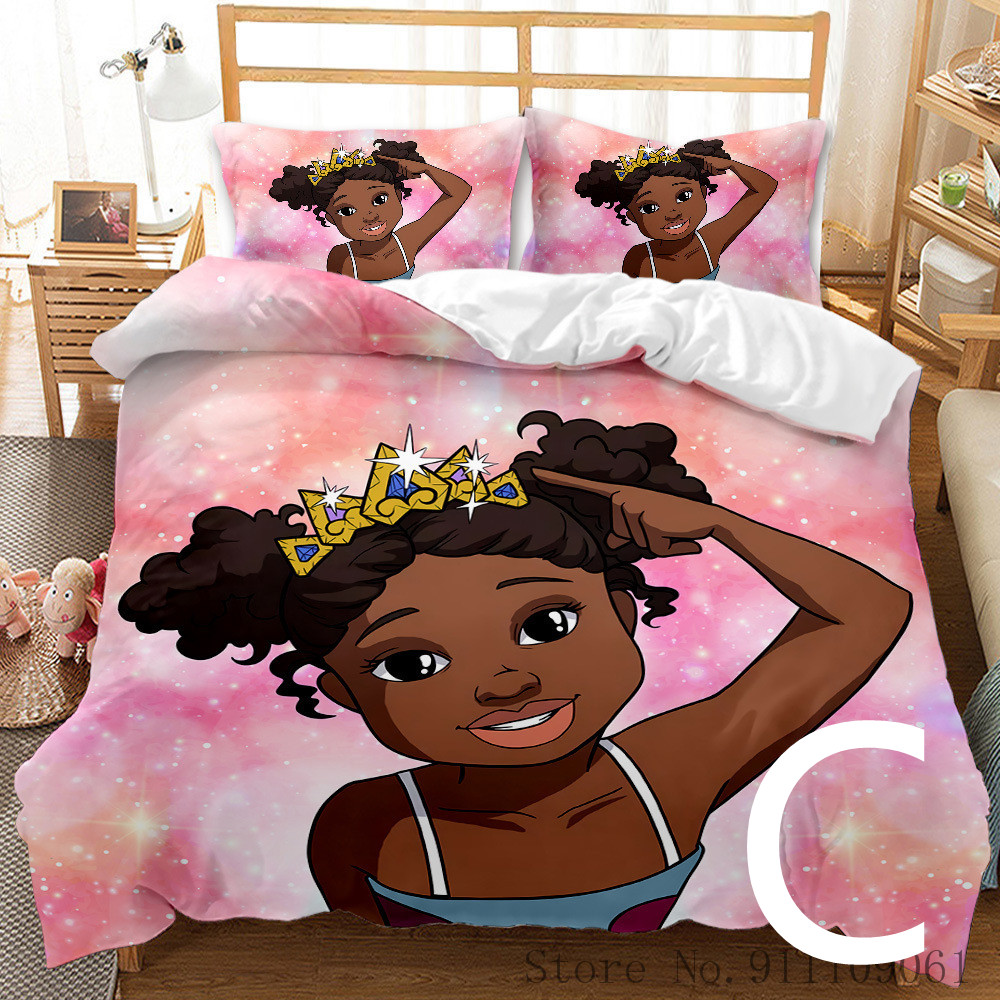 African Girl Bedding Set Children Bedroom Decoration - Image 3