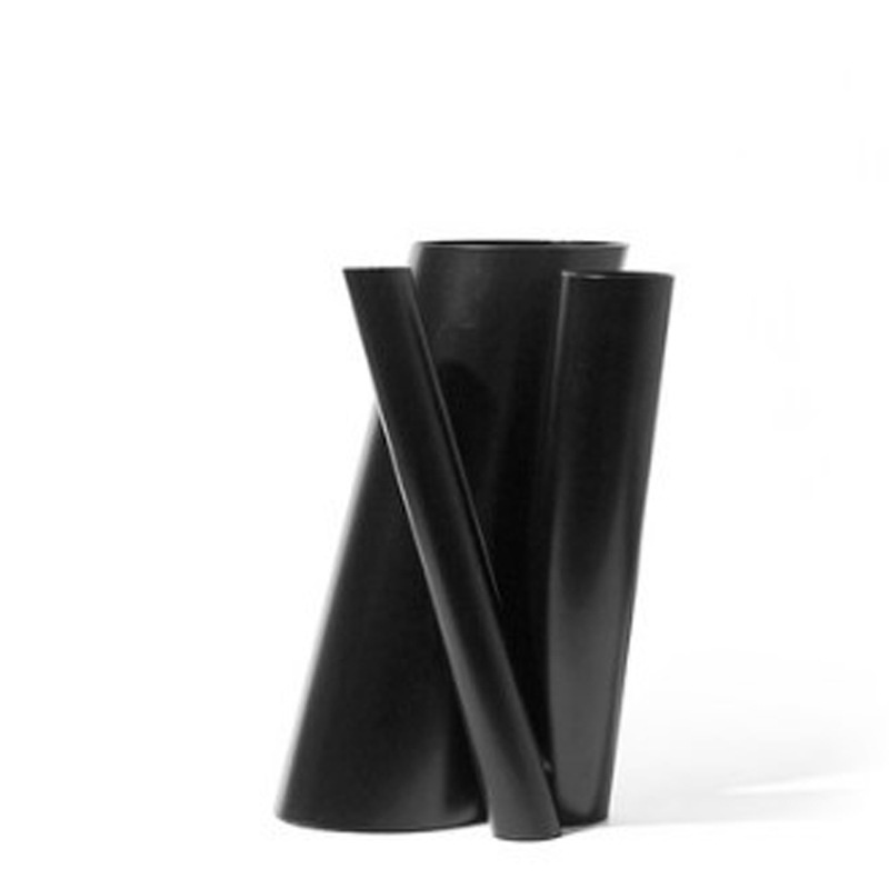 Minimalist Metal Cylindrical Flower Vase With Clean Sleek Lines
