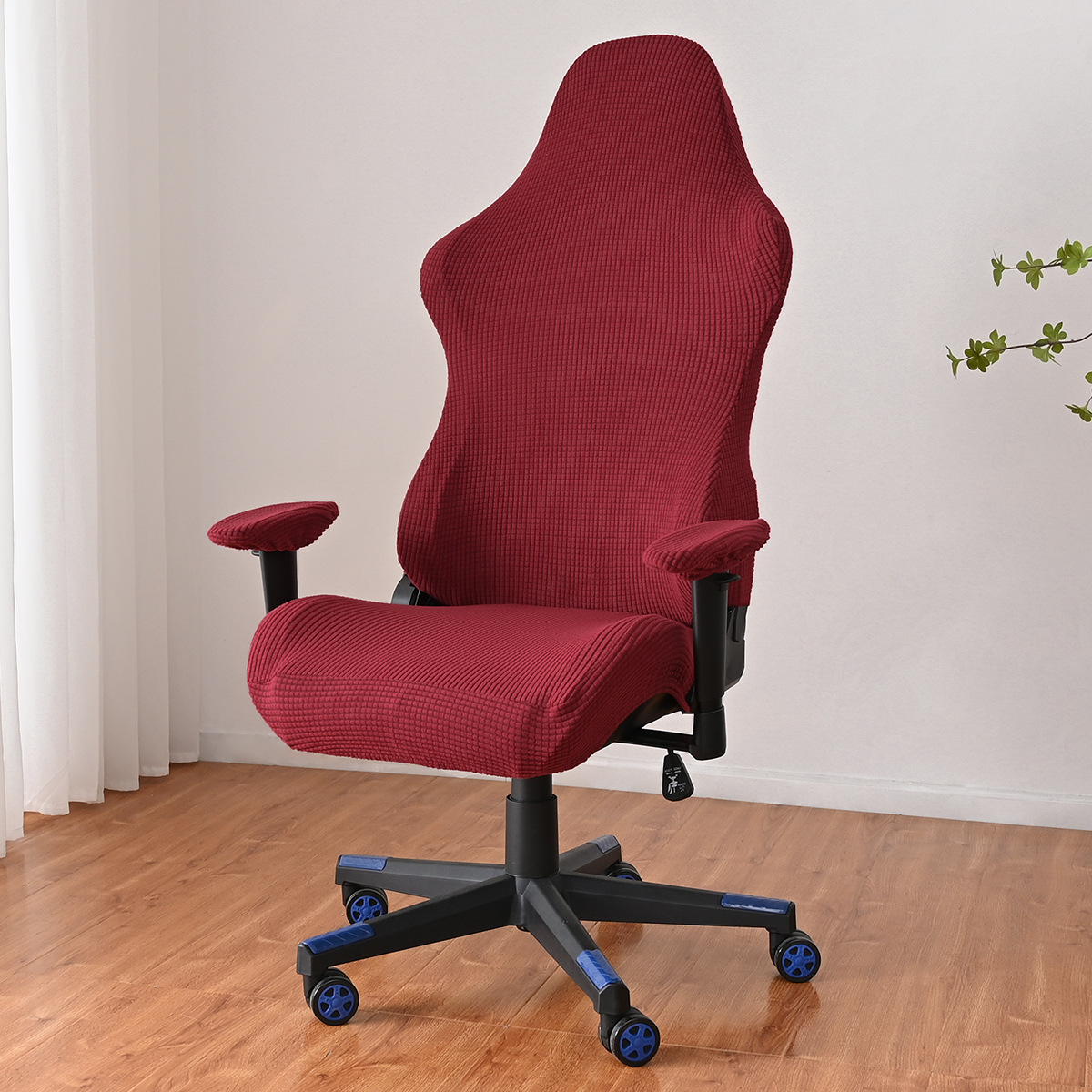 Polar Fleece Elastic Dustproof E-sports Swivel Chair Cover - Image 3