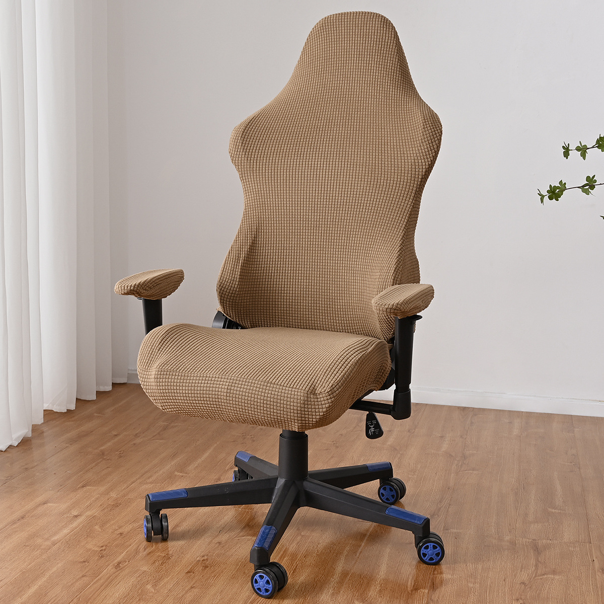 Polar Fleece Elastic Dustproof E-sports Swivel Chair Cover - Image 9