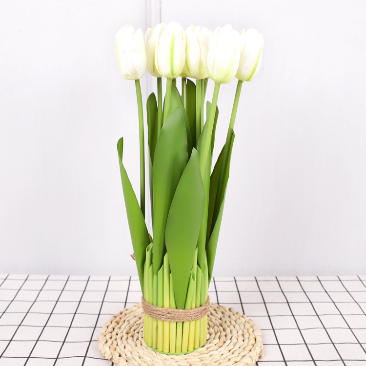 10-head Artificial Tulip Flower Arrangement For B&B Decoration