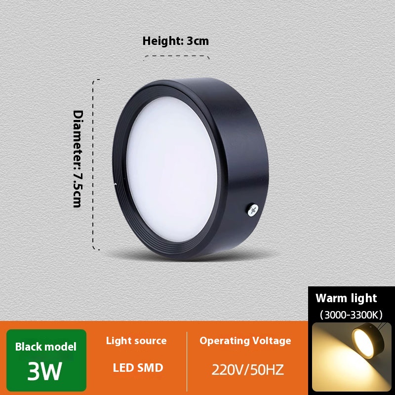 Non Perforated Ceiling Mounted Black Diffuse Hallway Ceiling Light - Image 3