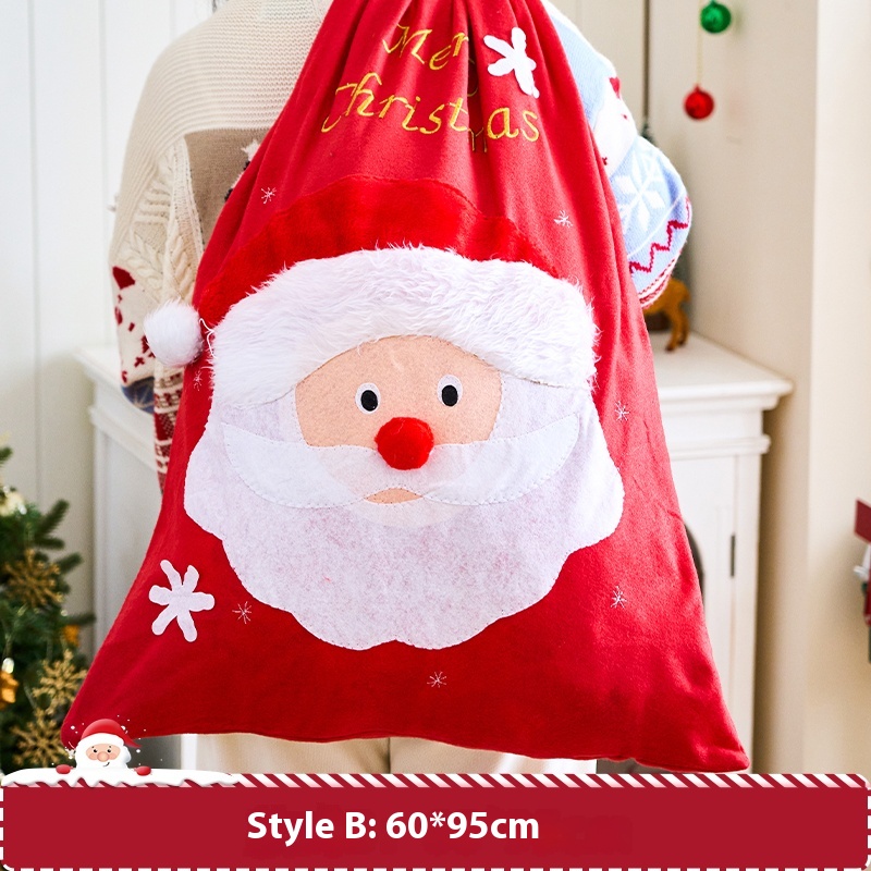 Santa Claus's Large Gift Bags Christmas Eve Candy Gift Bag - Image 2