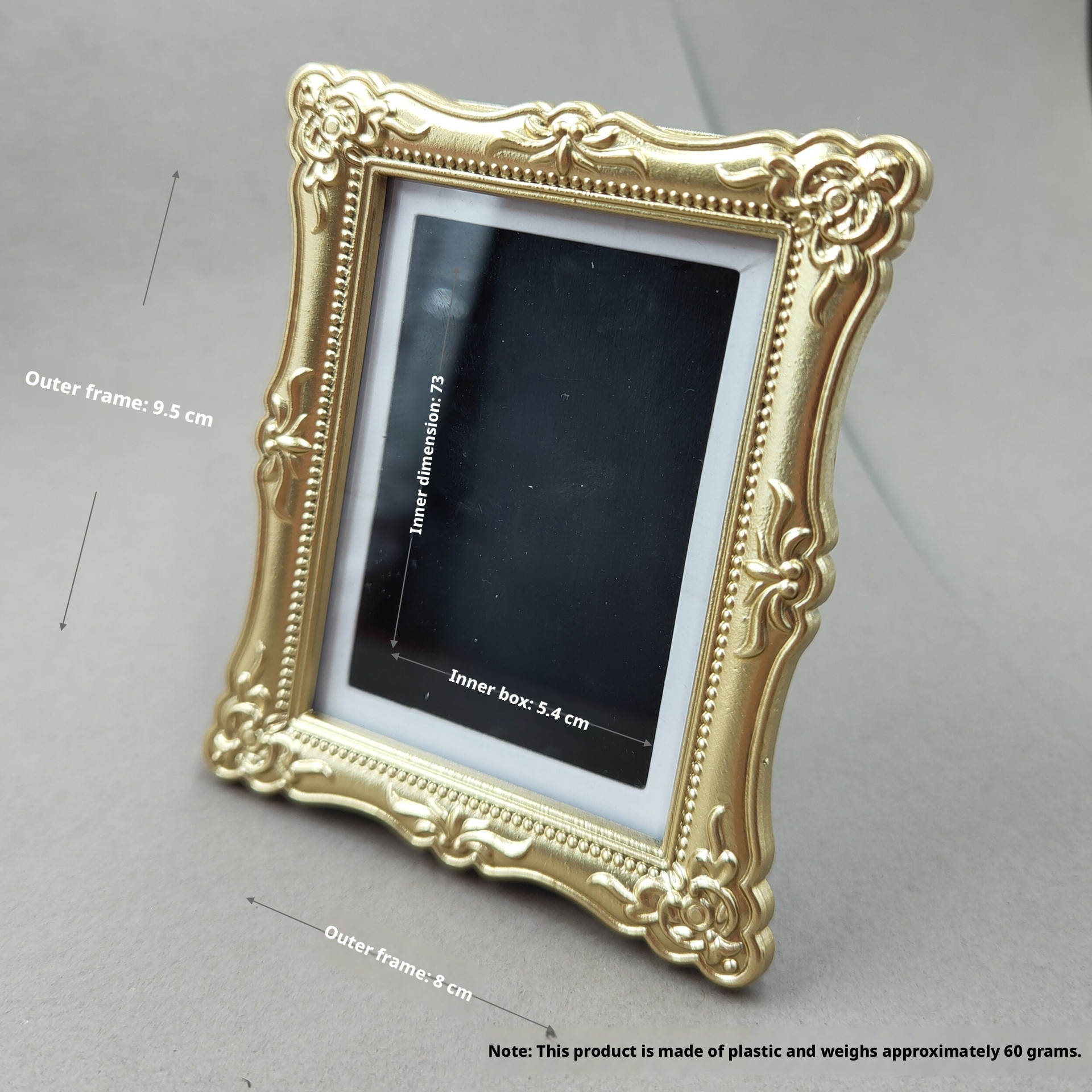 Photo frame refrigerator sticker-obtuse angle flower-black-9.1 * 11.8cm-1 piece - Image 12