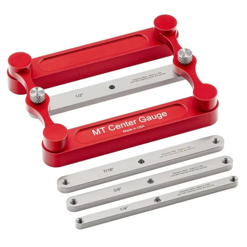Multi-Size Red Woodworking Straight-Hole Locator