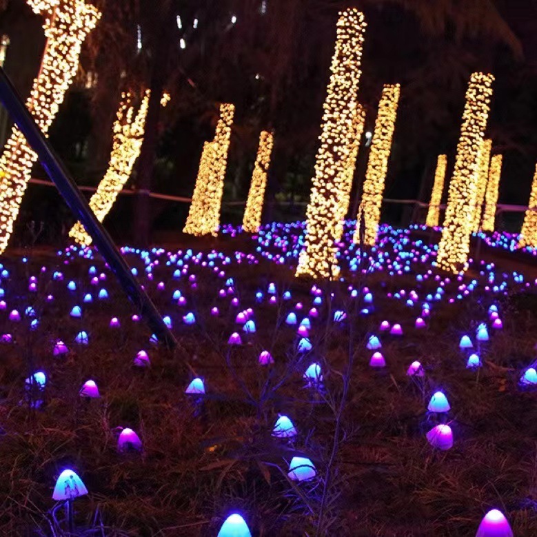 Outdoor Solar LED Mushroom Lamp String - Image 4