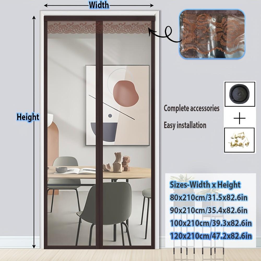 Summer Heat Insulation Magnetic EVA Door Curtain, Block High Temperature Keep Indoor Cool, Self Closing Windproof Energy Saving Anti Mosquito Screen Curtain For Household Indoor Door