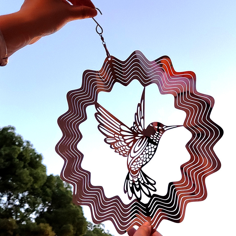 Rotating Wind Chime 12 Inch Color Wind Rotation - Image 2