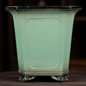 Purple Clay Glazed Bonsai Pot