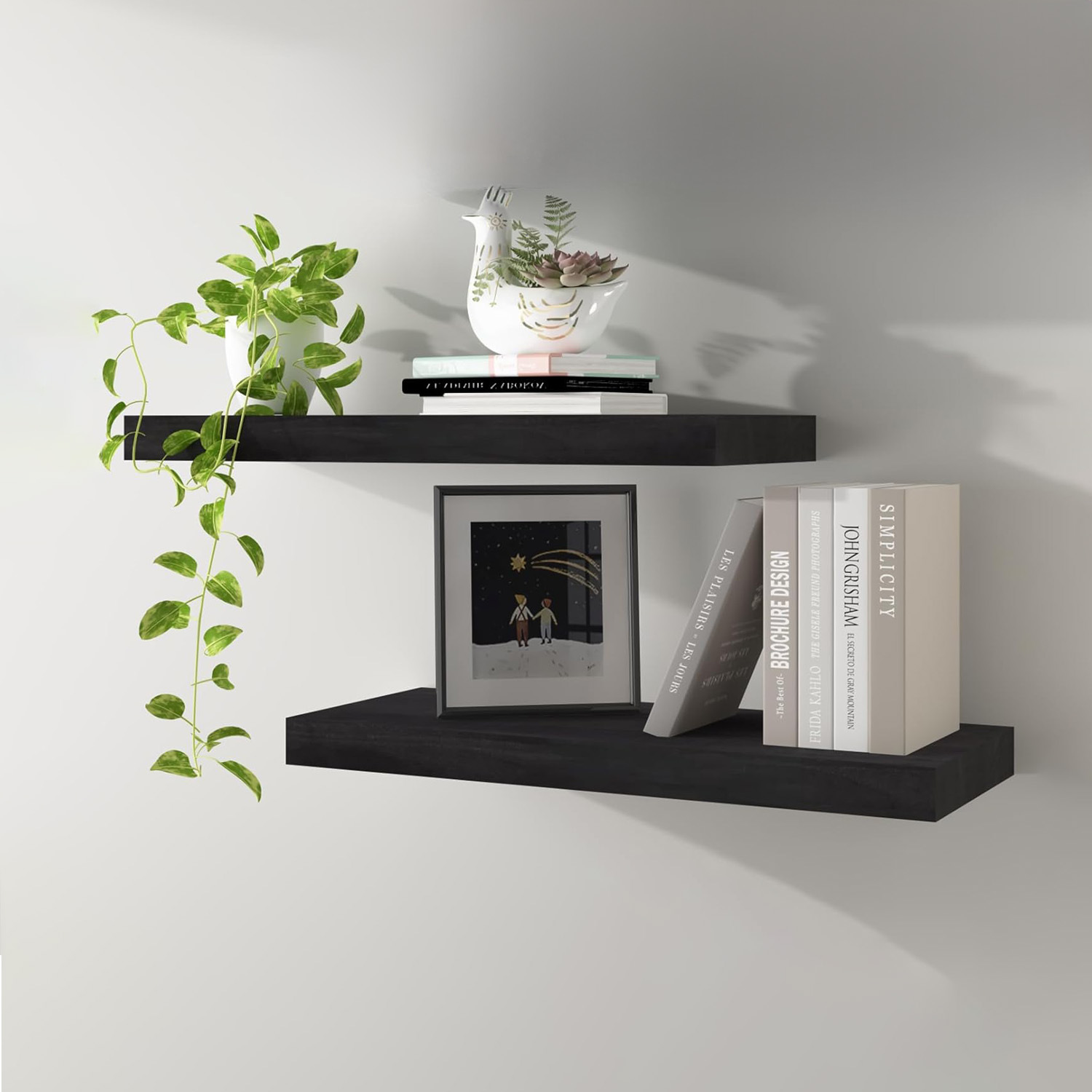 Single Column Partition Wall Mounted Double Tier Shelf - Image 3