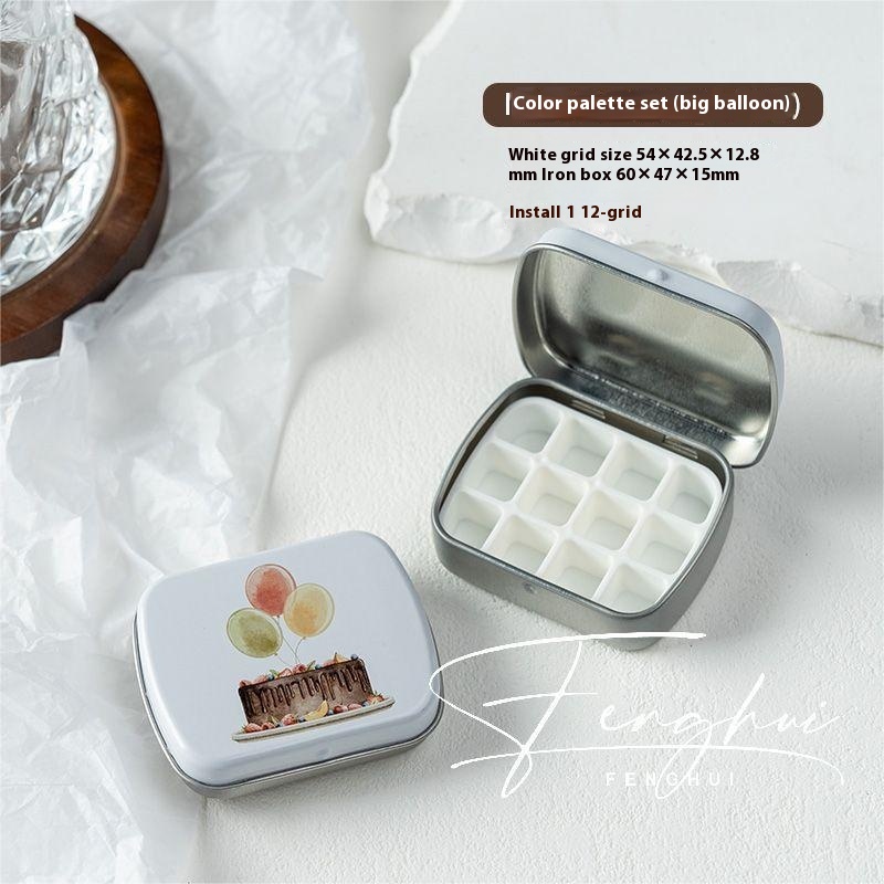 Manicure Watercolor One-piece Flip Small Iron Box 24-piece Portable Mini Palette - Image 9