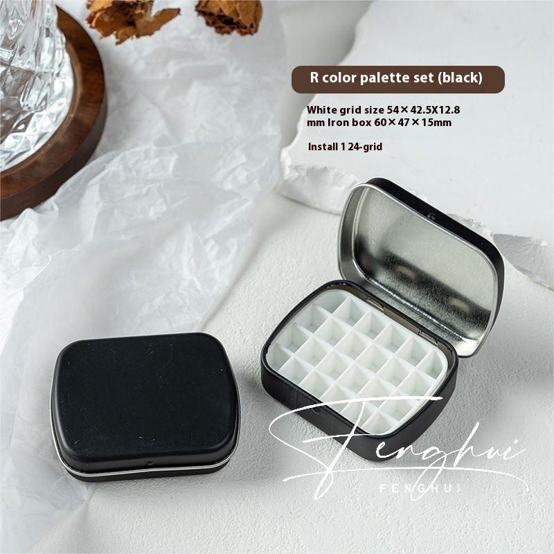 Manicure Watercolor One-piece Flip Small Iron Box 24-piece Portable Mini Palette - Image 18