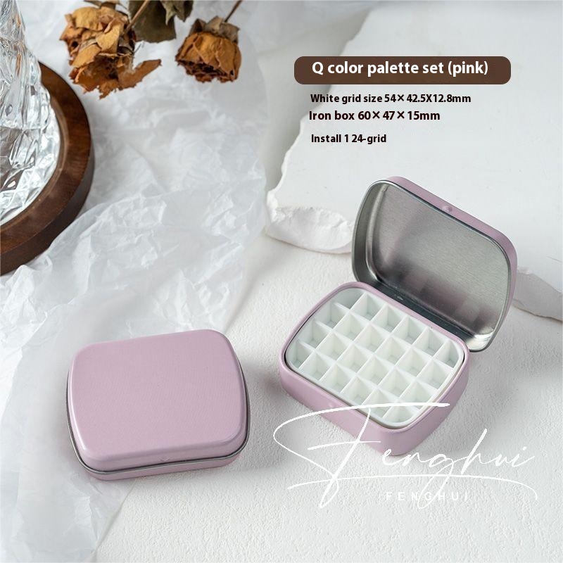 Manicure Watercolor One-piece Flip Small Iron Box 24-piece Portable Mini Palette - Image 17