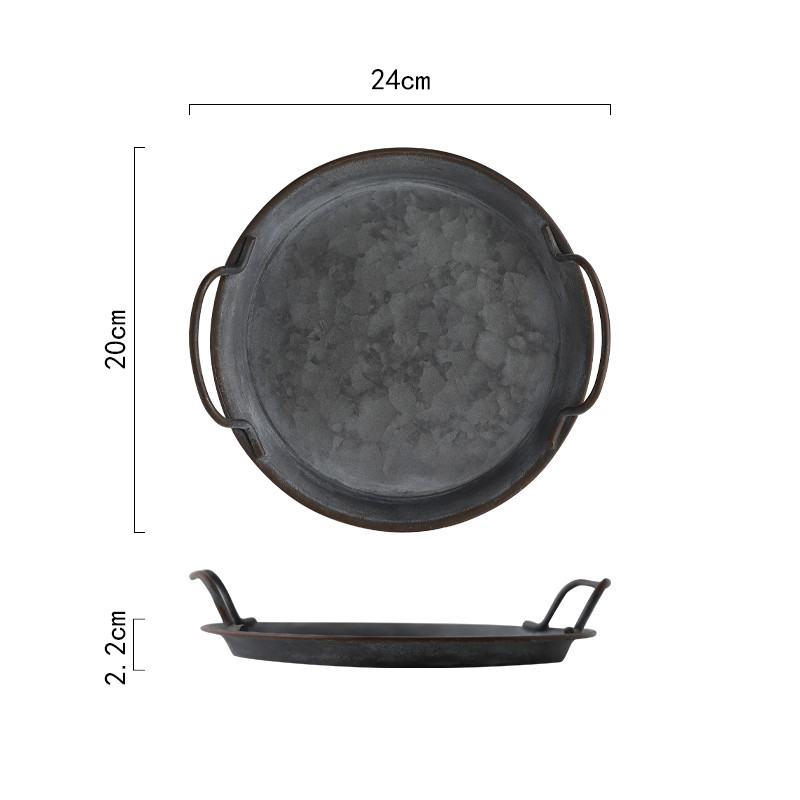 Wrought Iron Tray Creative Household Bread Home Decoration Retro