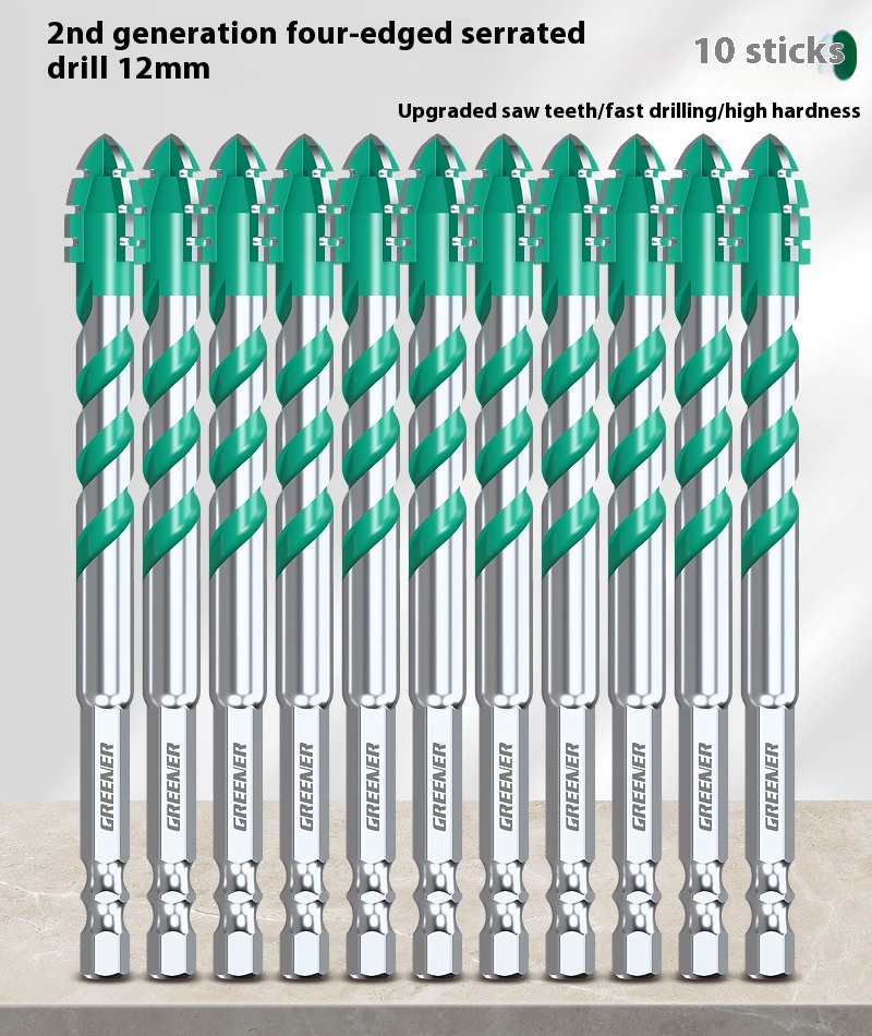 Four-blade Serrated Eccentric Bit Tile Concrete Punching Special - Image 16