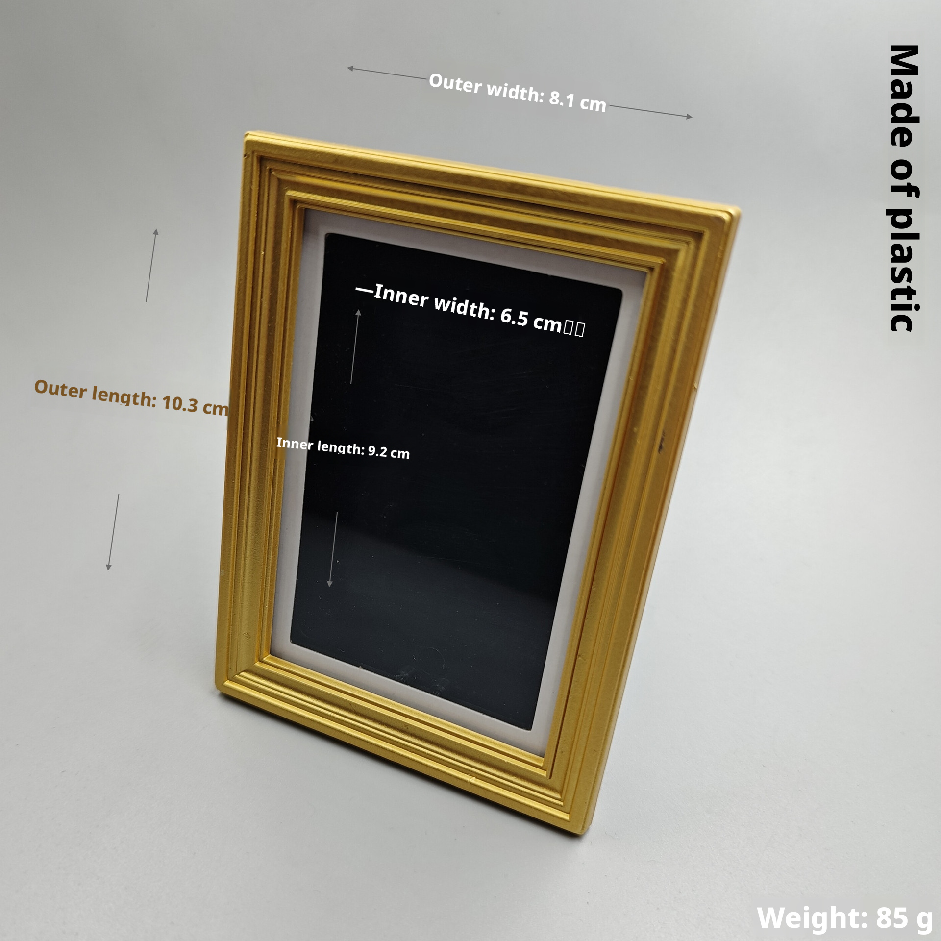 Photo frame refrigerator sticker-obtuse angle flower-black-9.1 * 11.8cm-1 piece - Image 6