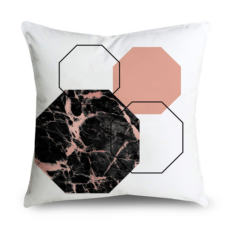 Rose Gold Polyester Pillow Cover Black Gold Element Cushion Throw Pillowcase - Image 24