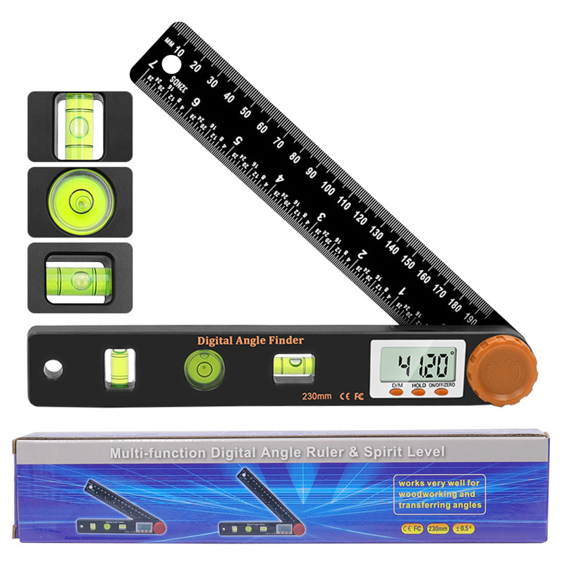 Woodworking Angle Ruler 4-in-1 Orange