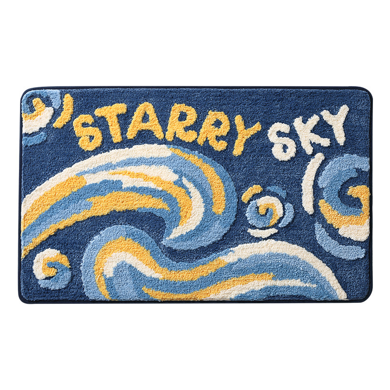 Flocked Home Doormat Bathroom Rug Absorbent Non-slip Mat Bedroom Foot Pad - Image 2