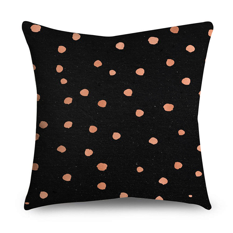 Rose Gold Polyester Pillow Cover Black Gold Element Cushion Throw Pillowcase - Image 17