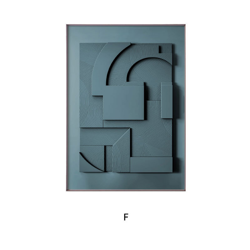 Three-dimensional Abstract Silent Style Geometric Morandi Hanging Painting - Image 3