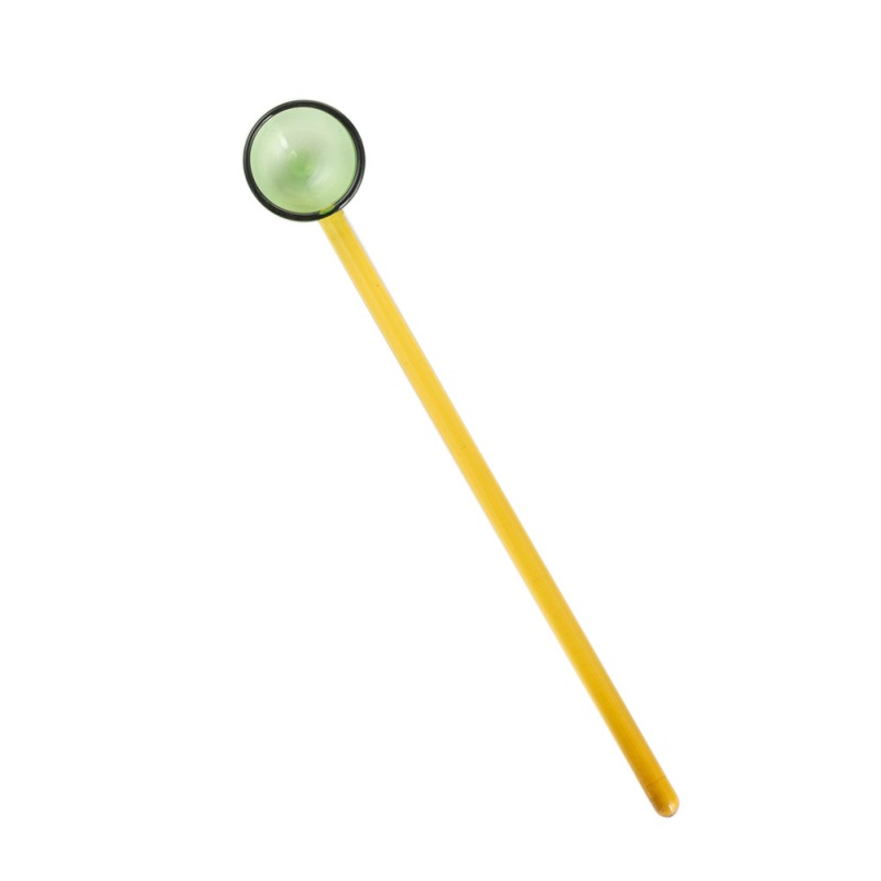 Creative Milk Dessert Spoon Colored Transparent High Temperature Glass - Image 2