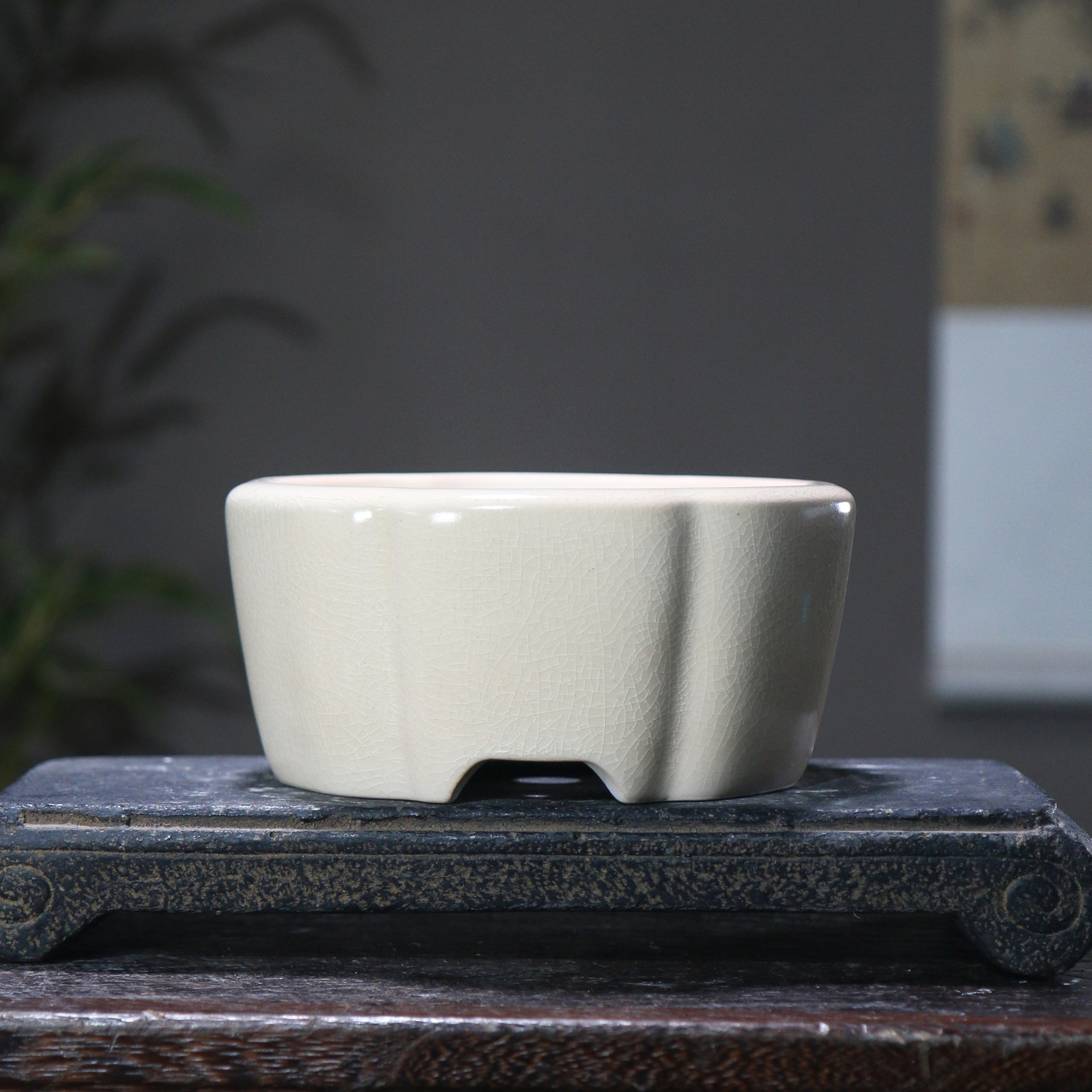 Ceramic Bonsai Octagonal Hexagonal Circular Scripture Pattern Chinese Style Purple Sand Flower Pot - Image 3
