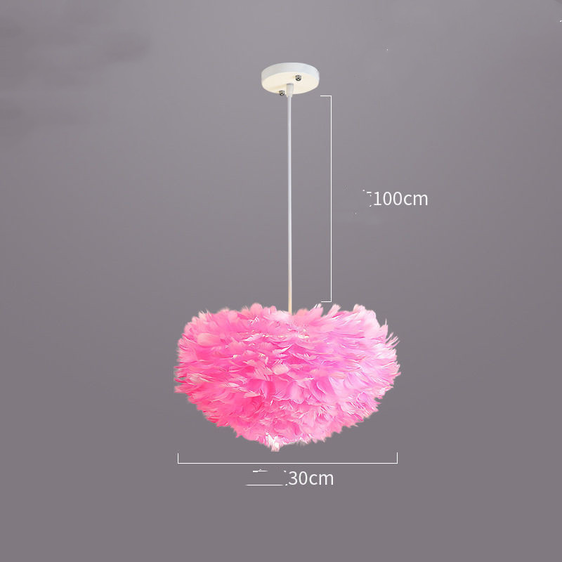 Modern Minimalist Master Bedroom Ins Net Red Girl Heart Chandelier - Image 3