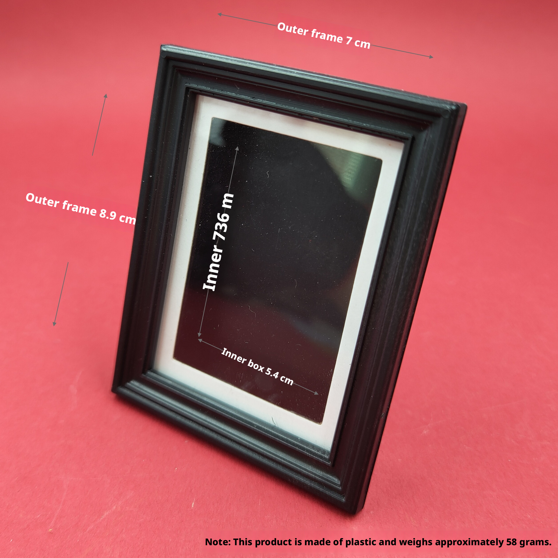 Photo frame refrigerator sticker-obtuse angle flower-black-9.1 * 11.8cm-1 piece - Image 13