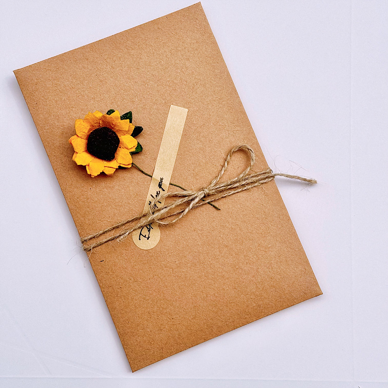 Starry Sky Dried Flower Handwritten Thank You Greeting Card - Image 17