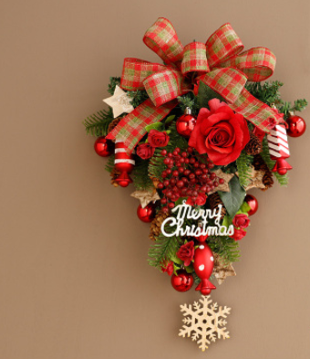 Jinghua Christmas Wreath Door Decoration Wall Hanging - Image 13