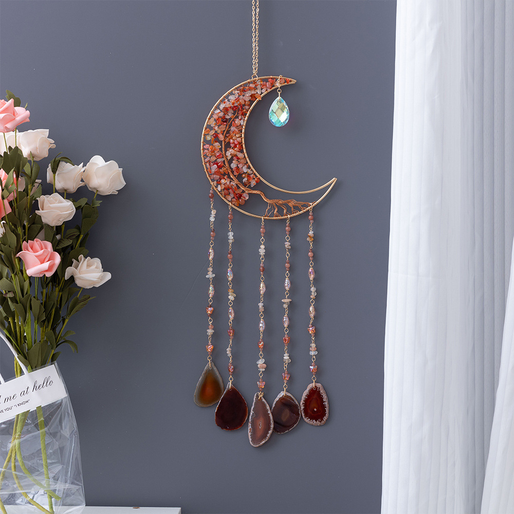 Natural Agate Crystal Crushed Stone Dream Catcher - Image 2