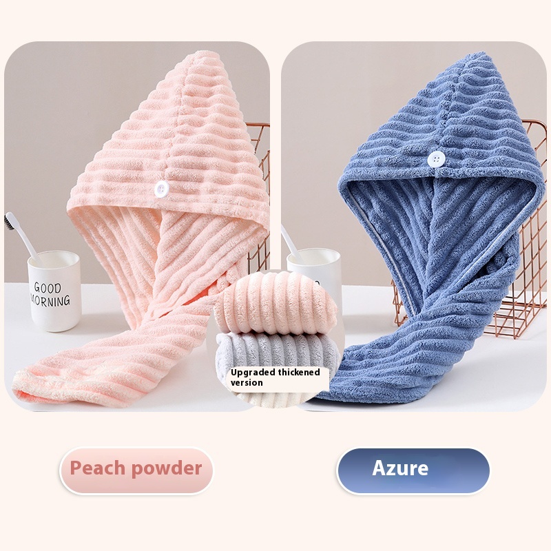 Candy Velvet Hair-drying Cap Thick Absorbent Headscarf - Image 3